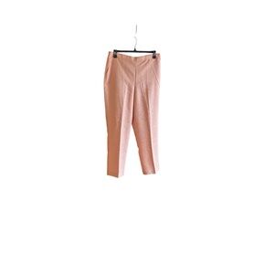 NWT Alfred Dunner peach textured slacks pockets flat front elastic back Size 16